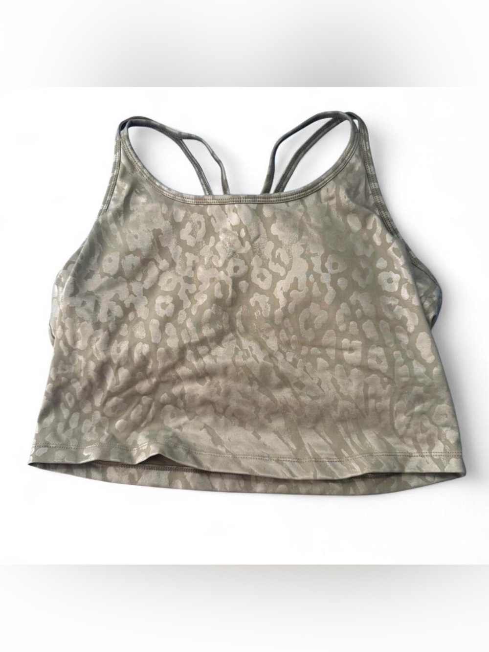 Calvin Klein Olive Green Animal Print Razorback Athletic Tank